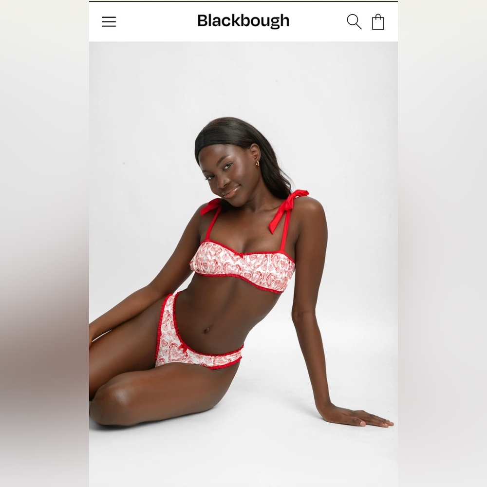 BlackBough bikini Blair Bralette top and Blair Ruffled Tease bottoms
